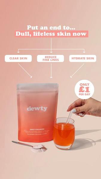 This creative uses a direct problem-to-solution structure to highlight three key skin health benefits of a daily collagen supplement.